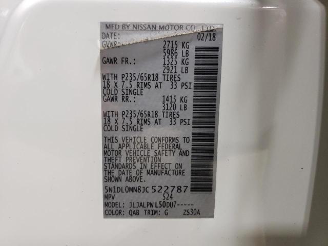 5N1DL0MN8JC522787 Infiniti QX60
