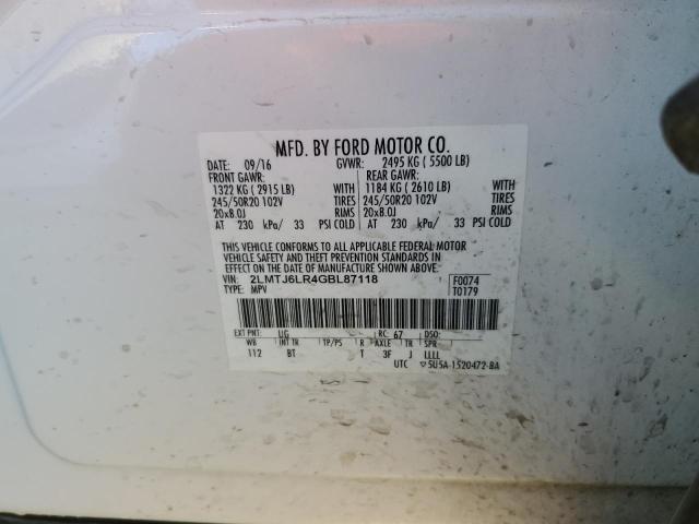 2LMTJ6LR4GBL87118 Lincoln Mkx Reserve