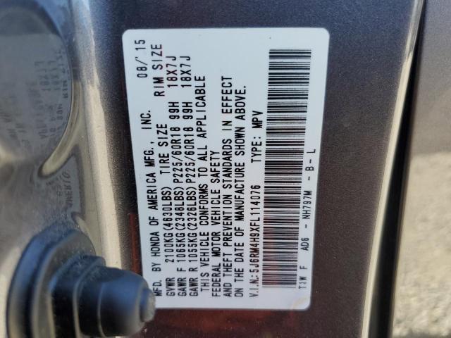 5J6RM4H9XFL114076 Honda Cr-v Touring