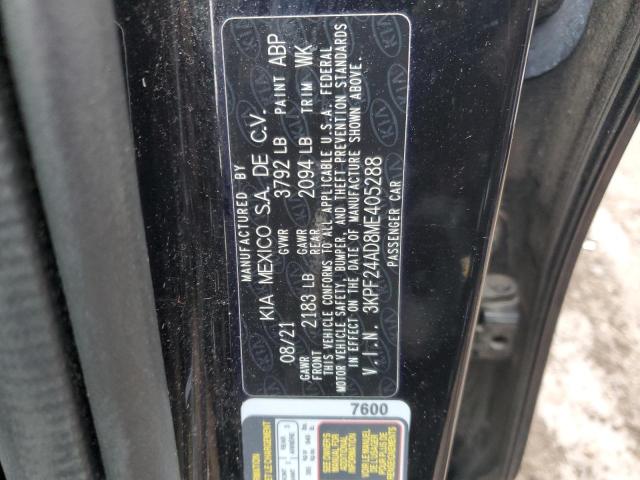 3KPF24AD8ME405288 KIA FORTE FE