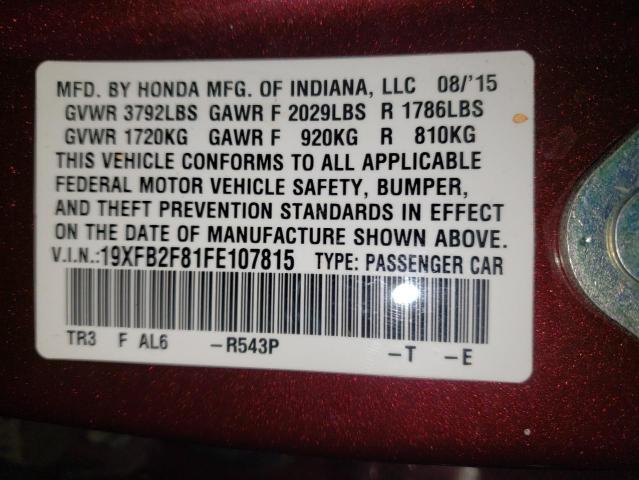 19XFB2F81FE107815 Honda CIVIC EX