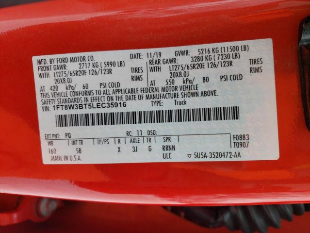 1FT8W3BT5LEC35916 Ford F350 Super Duty