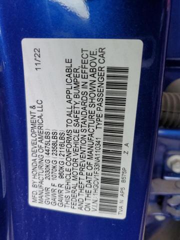1HGCV1F33NA110341 Honda Accord Sport