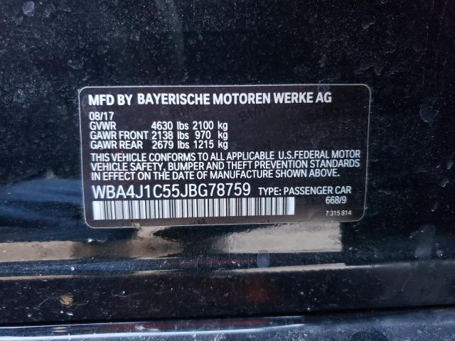 WBA4J1C55JBG78759 BMW 430i Gran Coupe