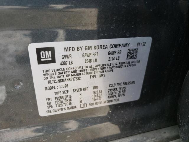 KL7CJNSM4NB517382 Chevrolet TRAX LS