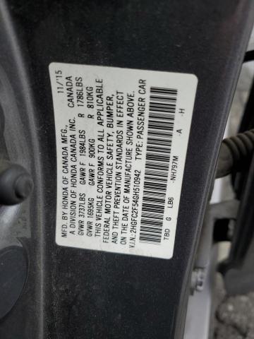 2HGFC2F54GH510942 Honda Civic Lx