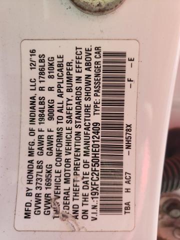 19XFC2F50HE012409 Honda Civic Lx