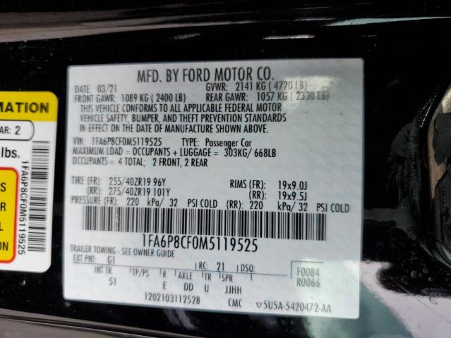 1FA6P8CF0M5119525 Ford MUSTANG GT