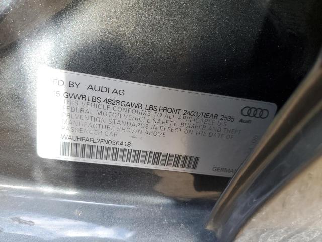 WAUHFAFL2FN036418 Audi A4 Premium Plus