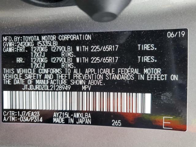 JTJDJRDZ0L2128949 Lexus NX 300H