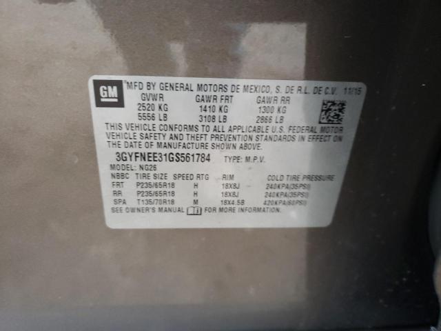 3GYFNEE31GS561784 Cadillac Srx Luxury Collection