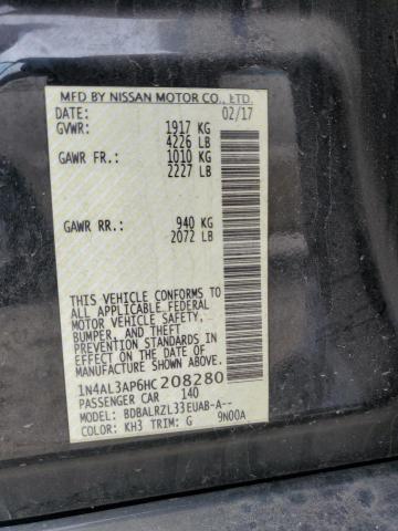 1N4AL3AP6HC208280 Nissan ALTIMA 2.5