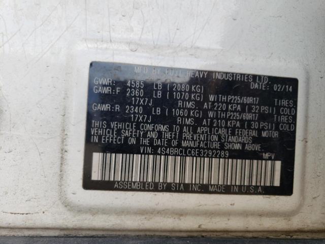 4S4BRCLC6E3292289 Subaru Outback 2.5i Limited