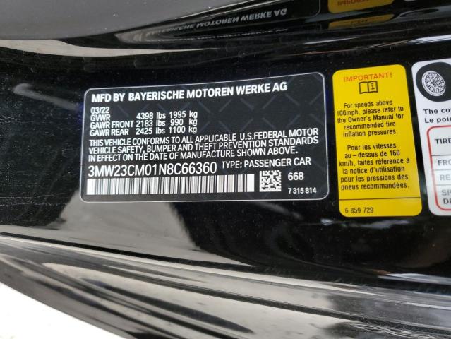 3MW23CM01N8C66360 BMW 230I
