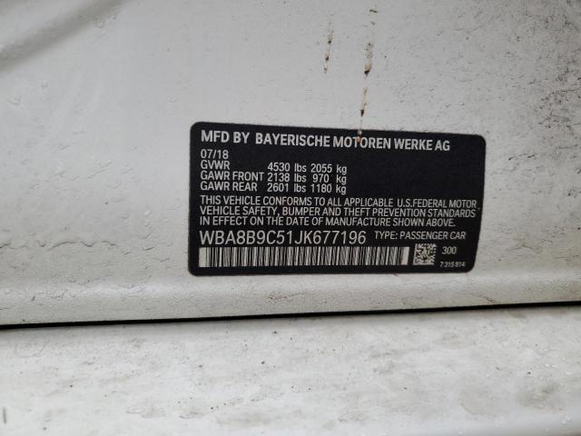 WBA8B9C51JK677196 BMW 330 I