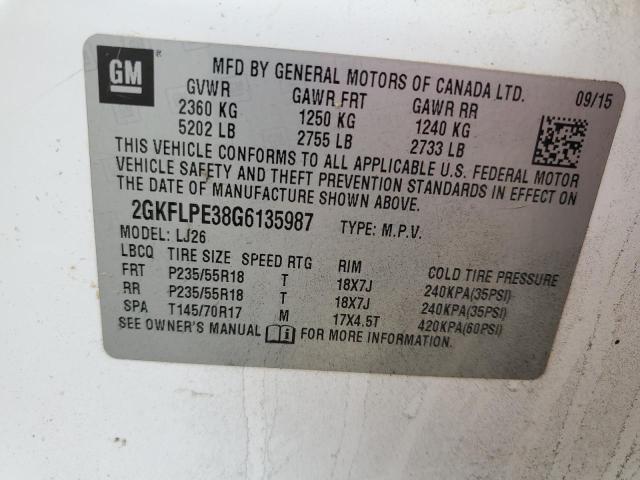 2GKFLPE38G6135987 GMC Terrain Slt