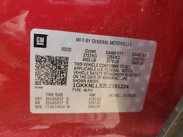 1GKKNLLS2LZ191224 GMC Acadia At4