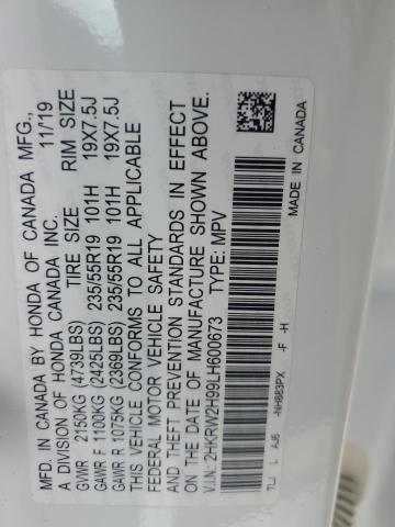 2HKRW2H99LH600673 Honda Cr-v Touring