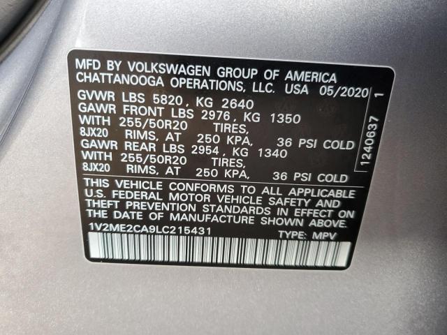 1V2ME2CA9LC215431 Volkswagen Atlas Cross Sport Sel