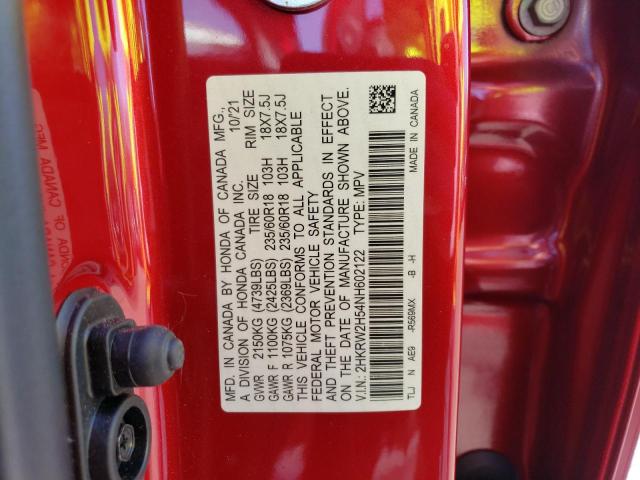 2HKRW2H54NH602122 Honda CR-V EX