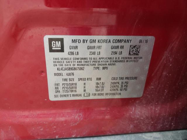 KL4CJASB9GB675062 Buick Encore