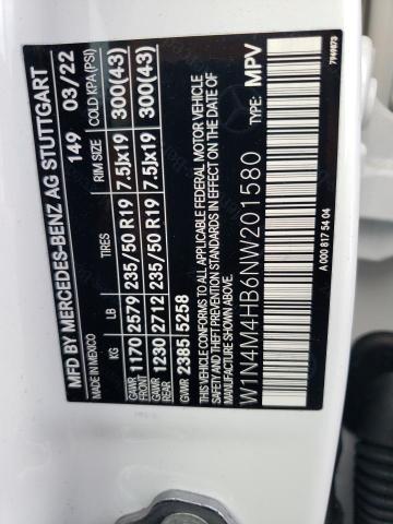 W1N4M4HB6NW201580 Mercedes-Benz Glb 250 4matic