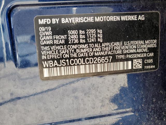 WBAJS1C00LCD26657 BMW 540 I