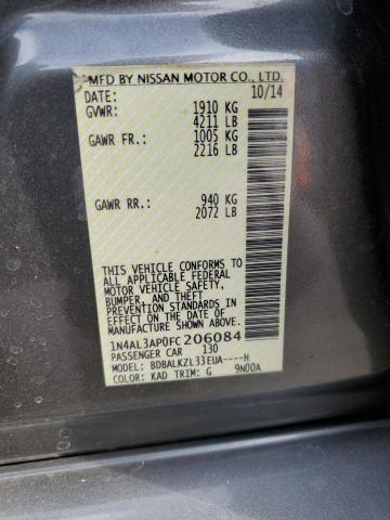 1N4AL3AP0FC206084 Nissan ALTIMA 2.5