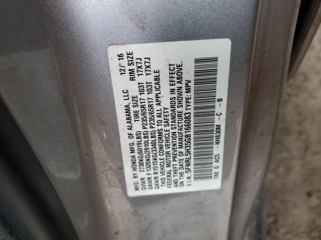 5FNRL5H35GB166083 Honda ODYSSEY SE