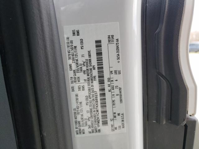 1FMZK1CM7KKB89237 Ford Transit T-150