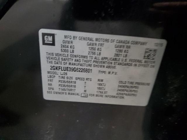2GKFLUE39G6226801 GMC Terrain Slt