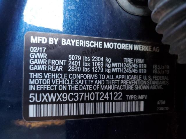 5UXWX9C37H0T24122 BMW X3 Xdrive28i