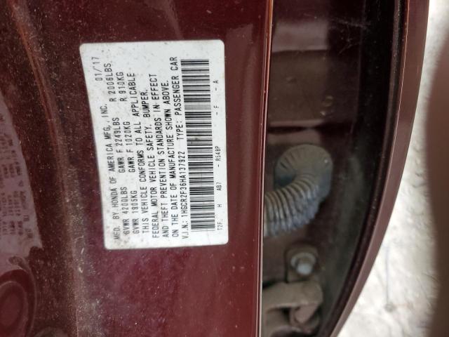 1HGCR2F36HA137922 Honda ACCORD LX