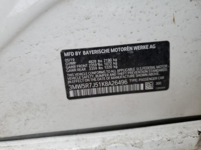 3MW5R7J51K8A26496 BMW 330XI
