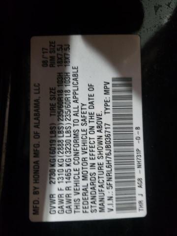 5FNRL6H76JB036717 Honda ODYSSEY EXL