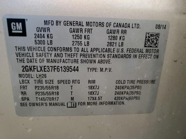 2GKFLXE37F6139544 GMC Terrain Slt