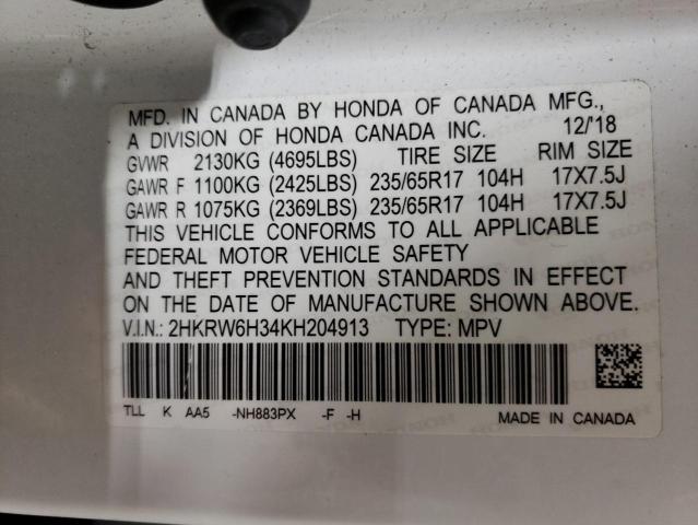 2HKRW6H34KH204913 Honda CR-V LX