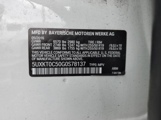 5UXKT0C50G0S78137 BMW X5 Xdr40e