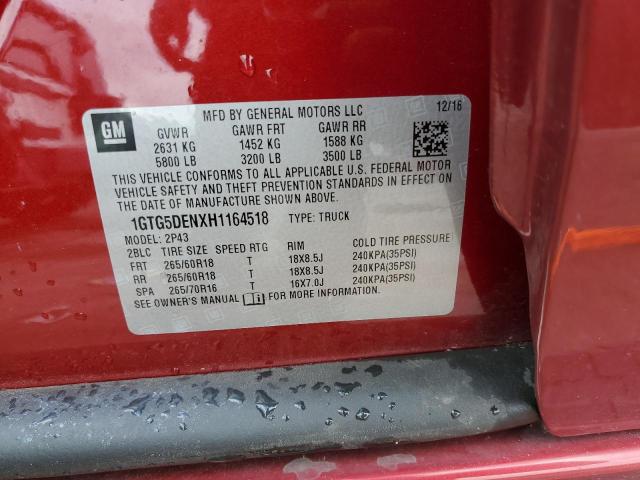 1GTG5DENXH1164518 GMC CANYON SLT