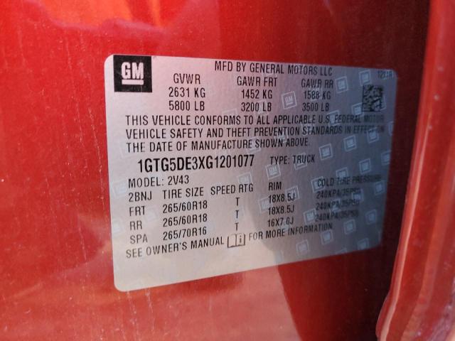 1GTG5DE3XG1201077 GMC CANYON SLT