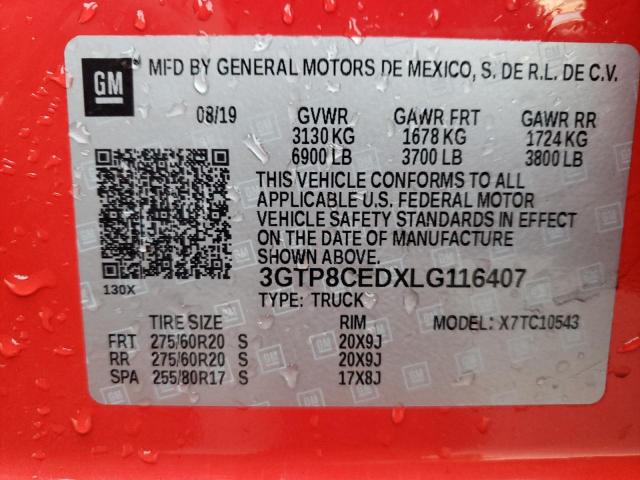 3GTP8CEDXLG116407 GMC Sierra C1500 Elevation