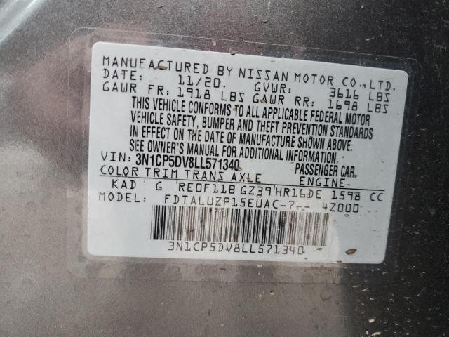 3N1CP5DV8LL571340 Nissan KICKS SR