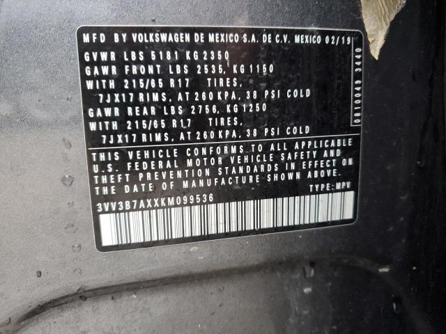3VV3B7AXXKM099536 Volkswagen TIGUAN SE