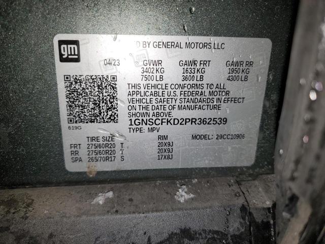 1GNSCFKD2PR362539 Chevrolet Suburban C1500 Premier
