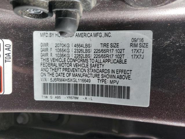 5J6RM4H5XGL116649 Honda CR-V EX
