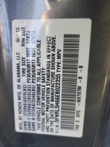 5FNRL5H66EB022355 Honda ODYSSEY EXL