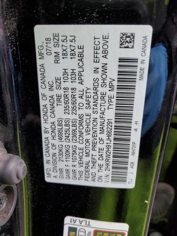2HKRW2H91JH662291 Honda Cr-v Touring
