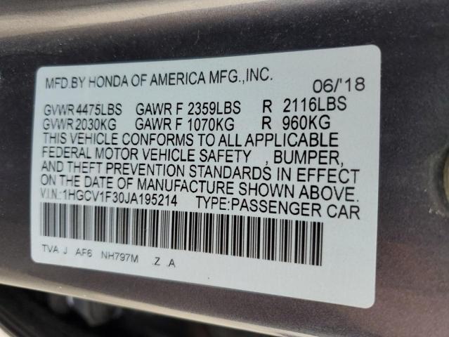1HGCV1F30JA195214 Honda Accord Sport