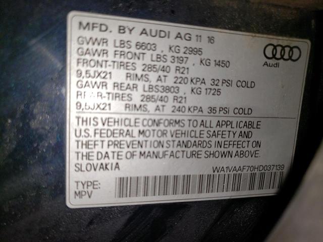 WA1VAAF70HD037139 Audi Q7 Prestige
