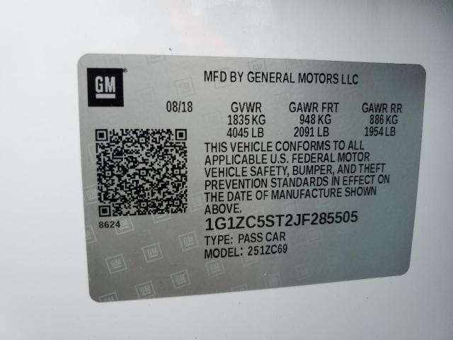Chevrolet MALIBU LS 2018 1G1ZC5ST2JF285505 Image 13